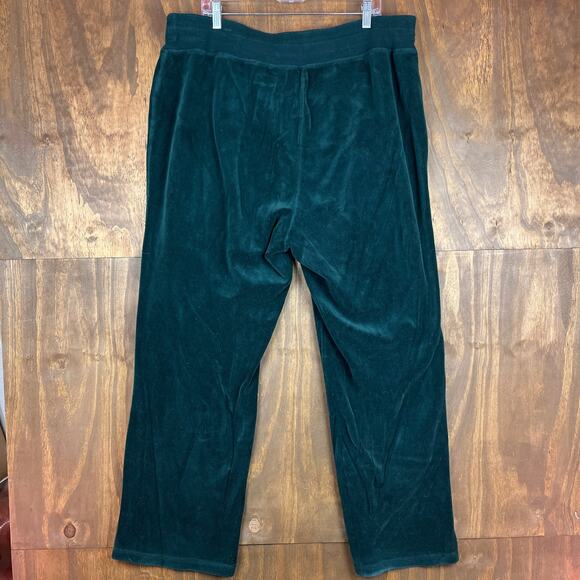 Calvin Klein Womens Pants Green Velvet Sweatpants Soft Comfy Relaxed 2X (39x29) - Picture 8 of 10